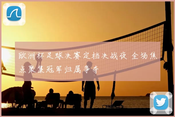 欧洲杯足球决赛定档决战夜 全场焦点聚集冠军归属争夺
